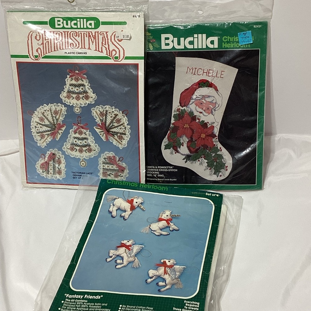 Bucilla Christmas Craft Kits Fantasy Friends 82008 Victorian Lace 61093 82431